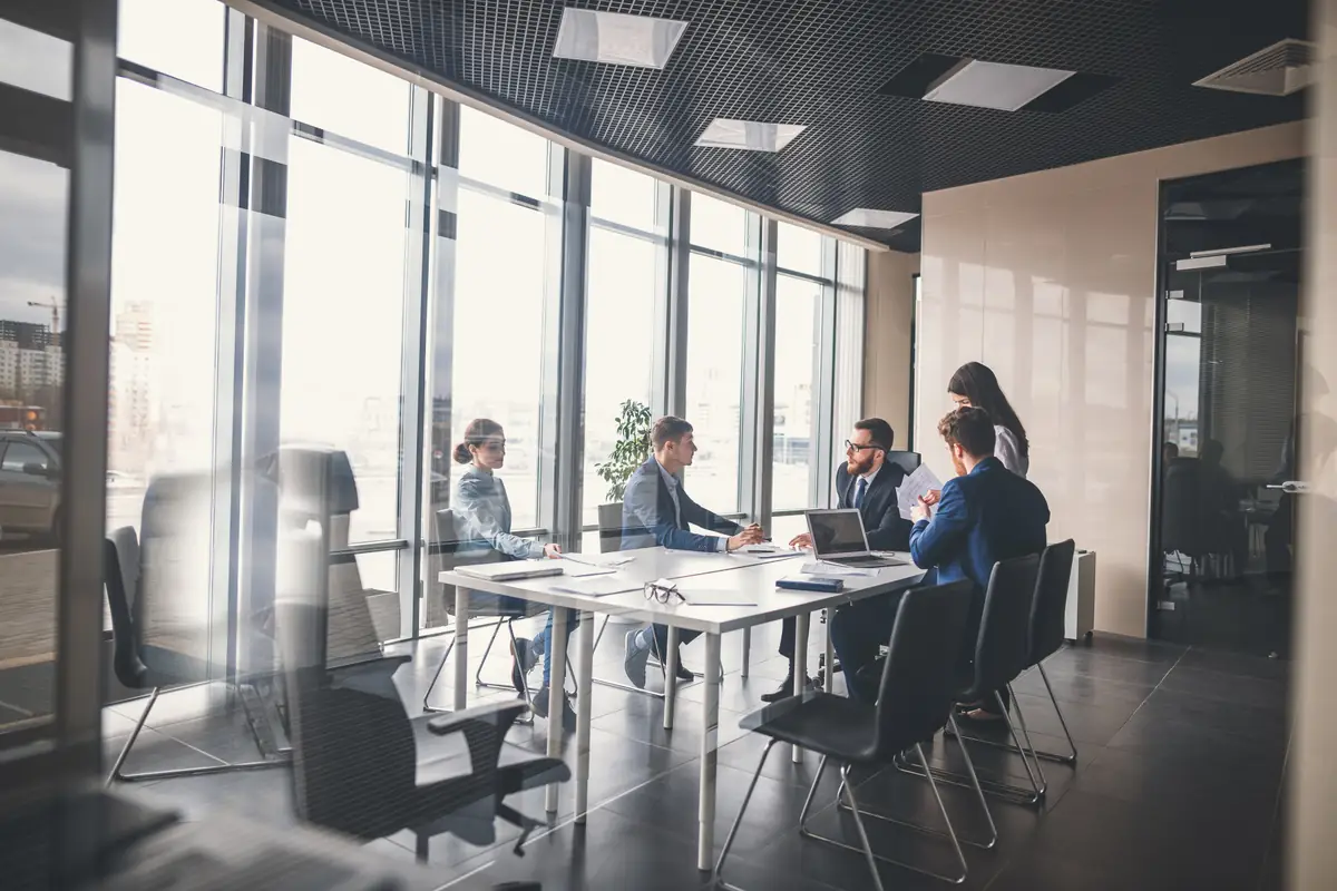 Business team meeting in a modern office