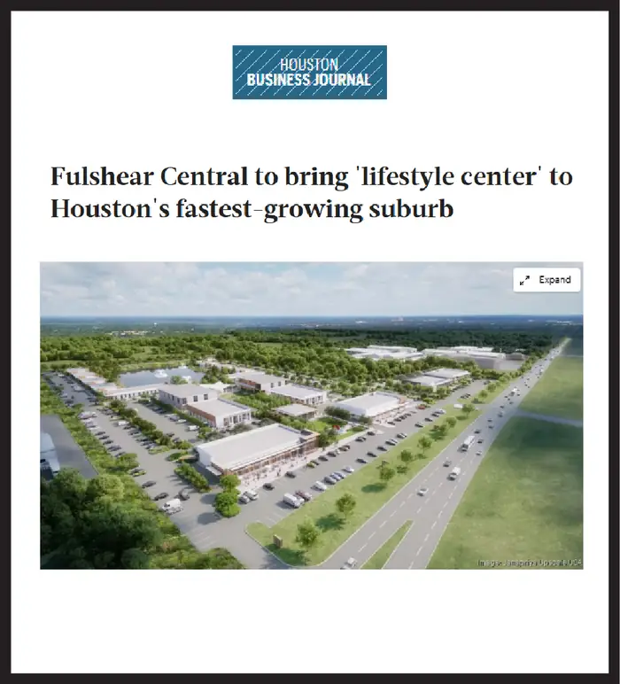 Houston Business Journal article about Fulshear Central