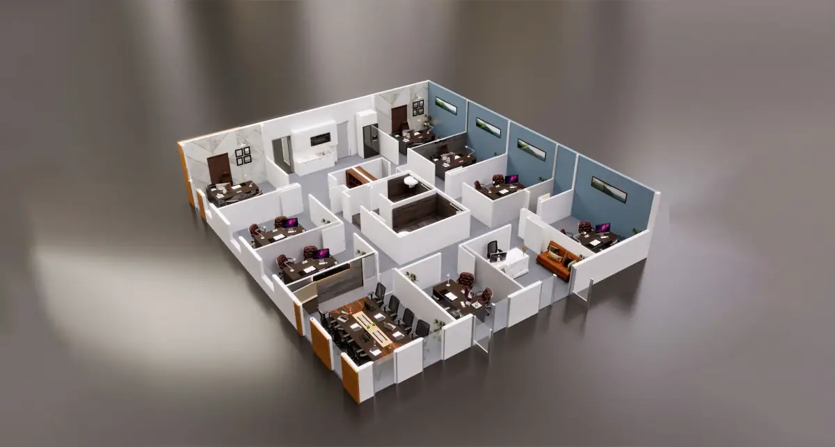 LARGE UNIT - 2600 SFT 3D floor plan