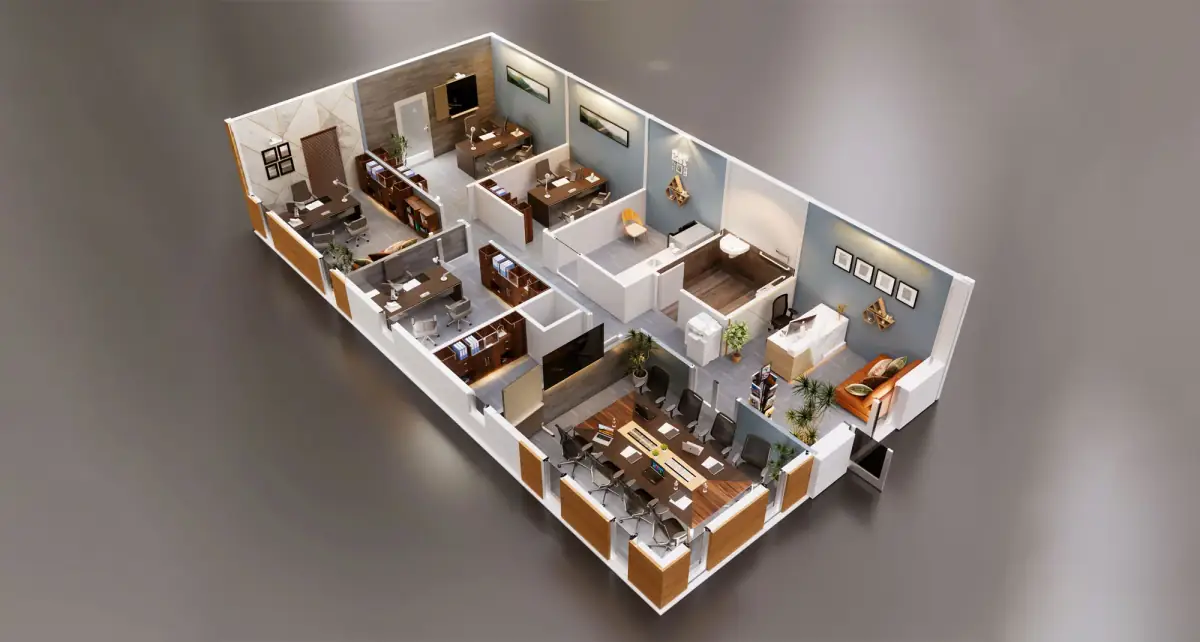 STANDARD UNIT - 1300 SFT 3D floor plan